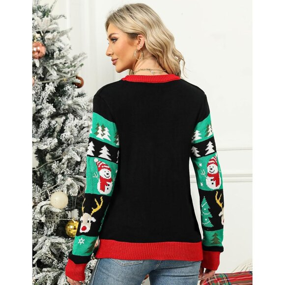 Women Ugly Christmas Sweater LED Lights Tree Funny Holiday Party X-Large - Picture 4 of 5